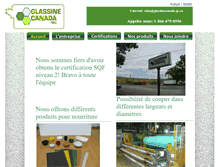 Tablet Screenshot of glassinecanada.qc.ca